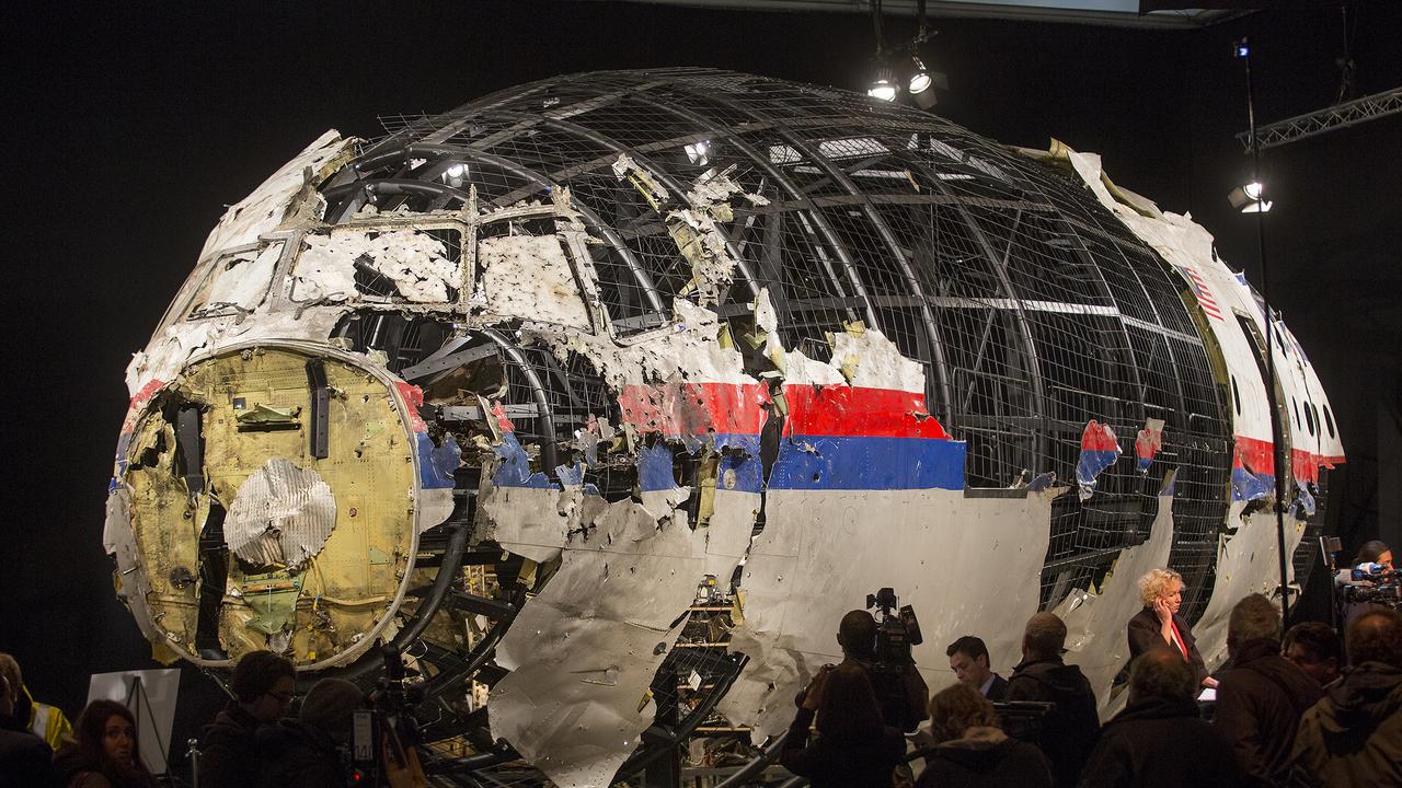 The partially reconstructed MH17 plane. Picture: Ella Pellegrini