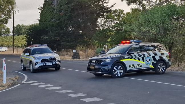 Three police officers and State Emergency Service crews remained at the scene of serious crash along Baylis Rd, Whites Valley, to determine how the crashed occurred in the early hours of Friday morning., , A portion of the road near Flour Mill Rd was blocked off, as investigators examined the scene, with fragments of debris from the vehicle seen on the road. Picture: Agnes Gichuhi