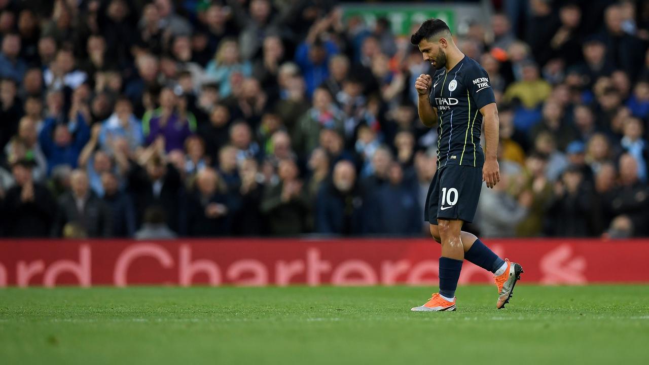 Manchester City's Sergio Aguero just cannot score at Anfield