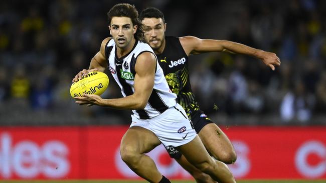 Josh Daicos is one Pie who has plenty of growth left in his game. Picture: Quinn Rooney/Getty Images