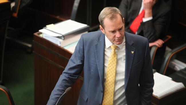 Health Minister Michael Ferguson speaks in state parliament.