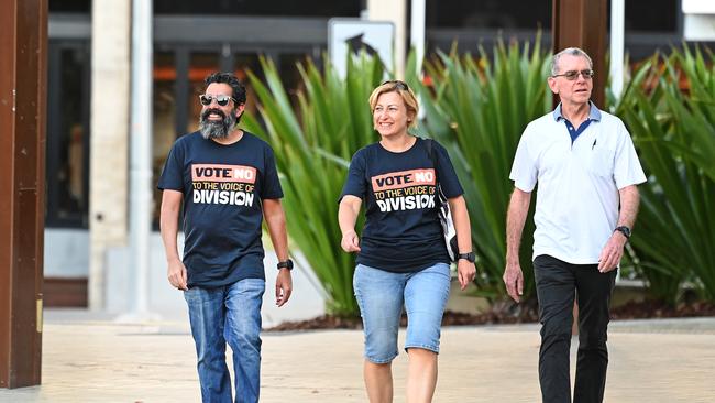 No supporters outside the Royal International Convention Centre in Brisbane ahead of Mr Mundine and Senator Price’s appearance on Wednesday. Picture: NCA NewsWire / John Gass