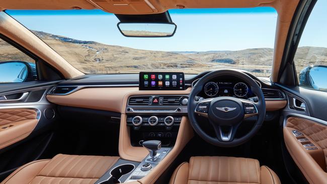 Inside a Lux variant of the Genesis G70.