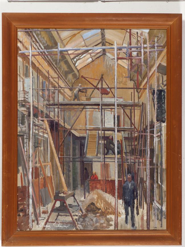 William Salmon, Reconstruction Gay’s Arcade, Adelaide c.1955 oil on canvas 84 x 63.5 cm Private collection, Adelaide