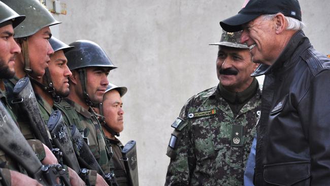 Joe Biden on a surprise visit in Kabul, Afghanistan, 2014.