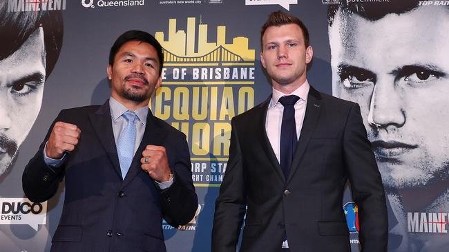 Manny Pacquiao and Jeff Horn square off.