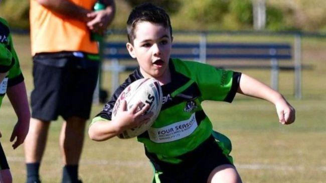 Fletcher Campbell playing footy for Greenbank. Picture: Supplied