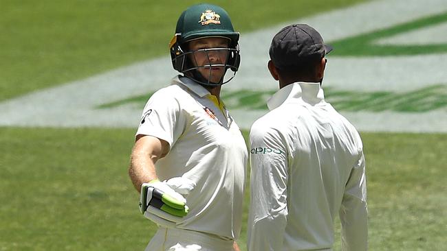 Kohli and Paine refused to take a backwards step. Picture: Getty