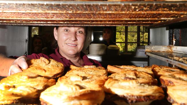 Yatala Pies general manager Susan Porter with some of their World Famous Pies. Picture: Glenn Hampson