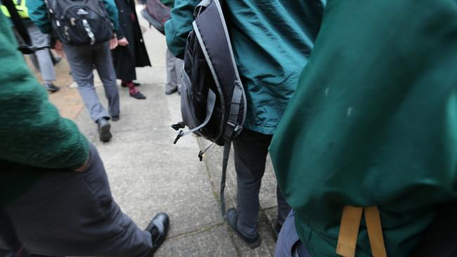 A generic photograph of NSW high school students. The Sunday Telegraph has not received or published any private information about parents or students.