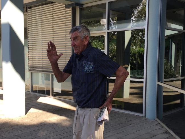 Fraud victim Robert Sullivan, 77, outside court after the sentencing of Aruna Gould. Picture: Richard Noone