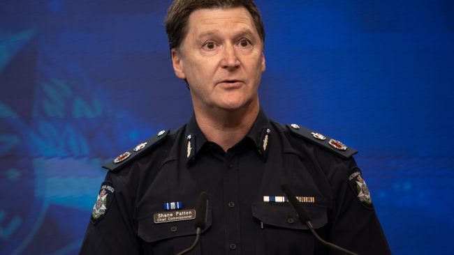 Chief Commissioner Shane Patton has defended the two police investigations into the red shirts rort. Picture: NCA Newswire/Jason Edwards
