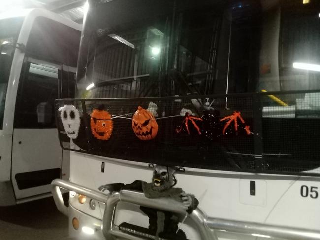 Spooky season extended to some buses around the state, sent in by reader Richards Gwilym.