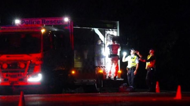 Police Rescue officers at the scene of Friday's night suspected hit-and-run. Picture: TNV