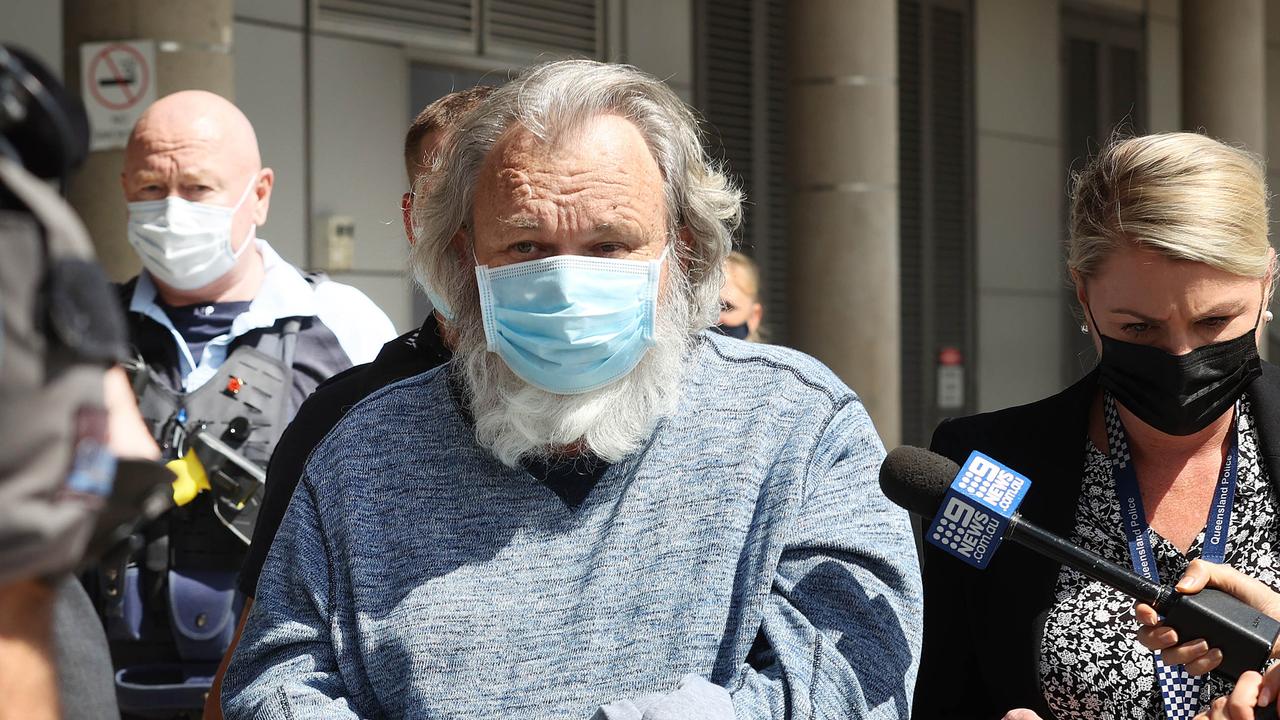 Peter Foster arriving at Brisbane Airport after being extradited to Queensland from Victoria last year. Picture: Liam Kidston