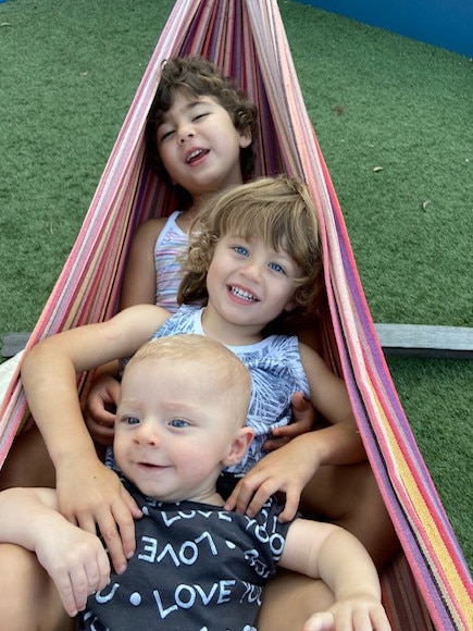 Mary-Elizabeth with her brothers Henry and Jack, whose cord blood and tissues were preserved to help in his sister’s treatment.