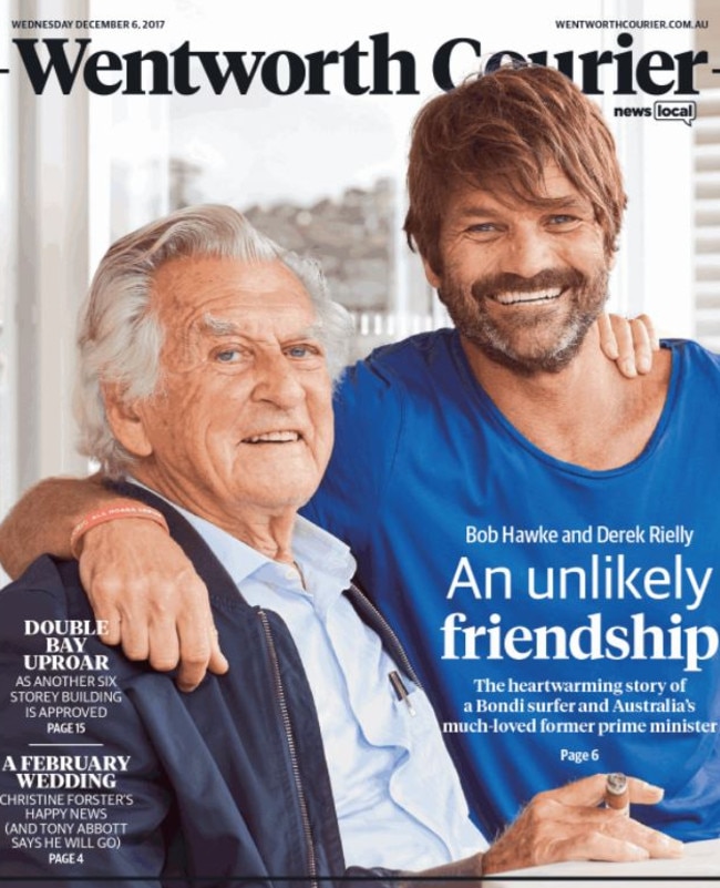 Bob Hawke and Derek Rielly on the <i>Wentworth Courier </i>cover.