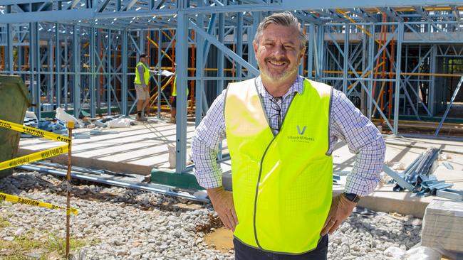 Peter Wood, Villaworld Homes by AVID Property Group General Manager Housing, at the Sphere construction site in Southport. Picture: Jerad Williams.