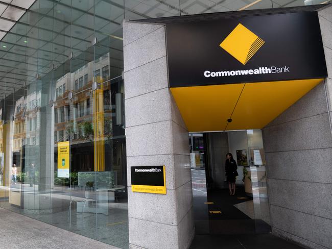 SYDNEY, AUSTRALIA - NewsWire Photos December 11, 2020: Commonwealth Bank Signage at a branch in the Sydney CBD. Picture: NCA NewsWire / James Gourley