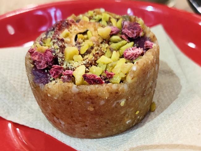 Raw tart with raspberry and pistachio. Akoma of Stirling for Graze. Picture: Dianne Mattsson