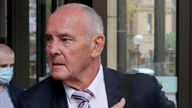 SYDNEY, AUSTRALIA - NewsWire Photos MAY 9, 2022:  Chris Dawson pictured as he leaves the Supreme Court, Sydney CBD. Ex-Newtown Jets player and school teacher Chris Dawson was charged with murdering his wife Lynette in 1982.Picture: NCA NewsWire / Damian Shaw