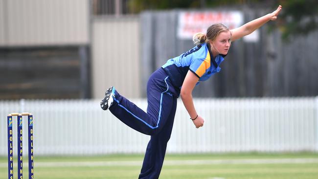 Grace Parsons bowled well. Picture: John Gass