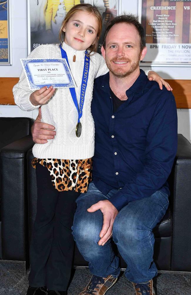 Izzy and Dave Barrie at the Gympie and District Eisteddfod. Picture: Patrick Woods.