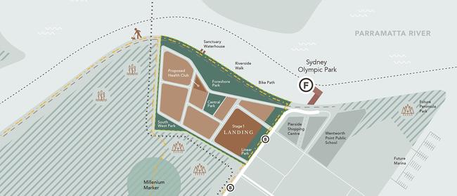 Artist impressions of Sekisui House's recently approved 'Sanctury' masterplanned community at Wentworth Point. The estate includes 2300 dwellings across 20 buildings and six stages.