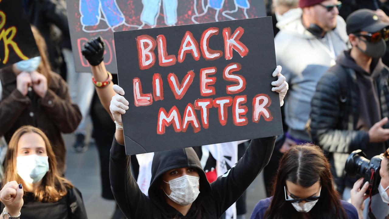 Black Lives Matter protest in Sydney last weekend. Picture: David Swift