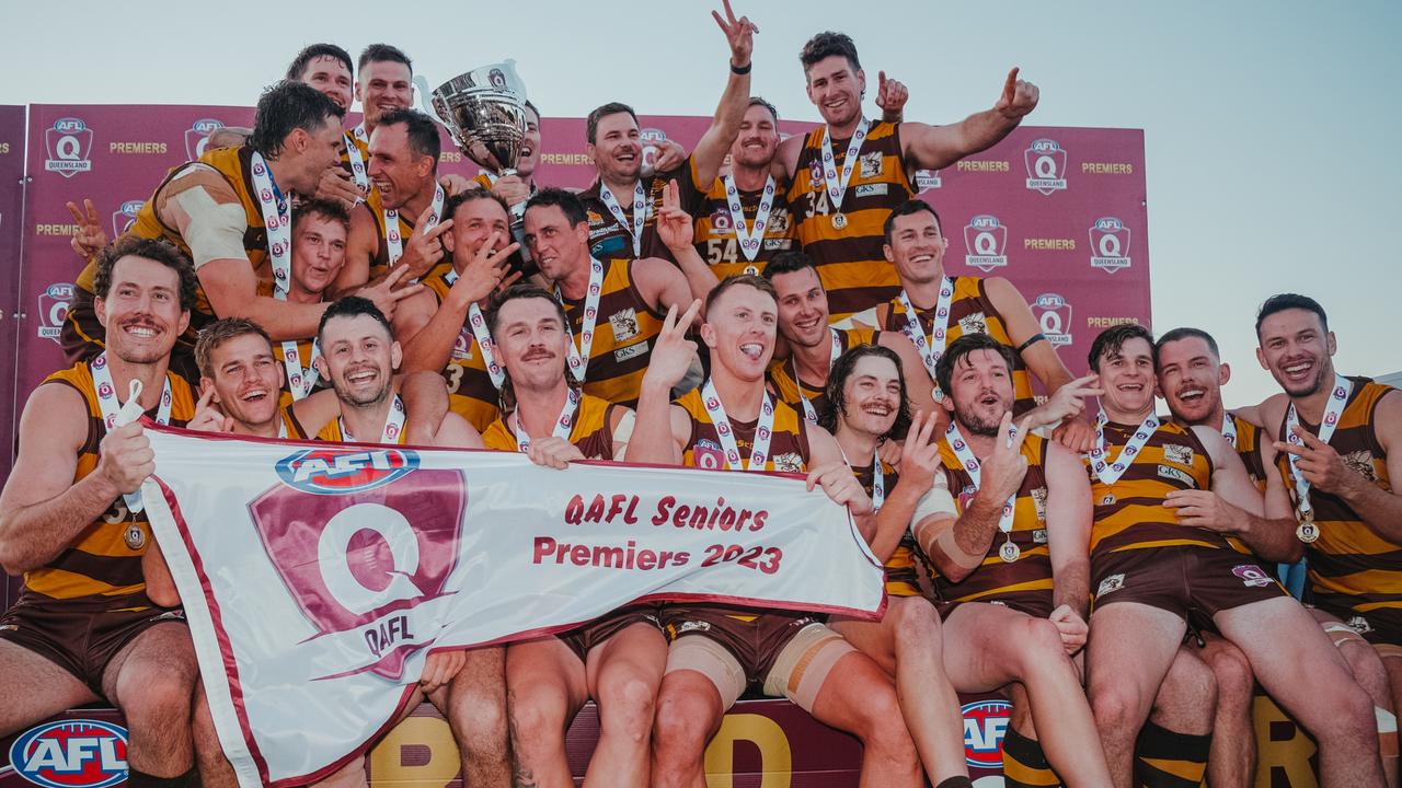 Aspley Hornets won the League grand final for the QAFL. Picture: Clyde Scorgie.