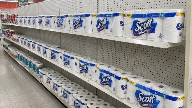 The store contained vast amounts of kitchen roll – seemingly because it was big and took up otherwise empty space. Picture: Benedict Brook/news.com.au