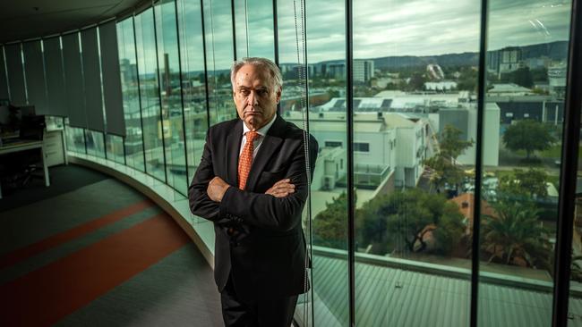 Federal Trade and Tourism Minister Don Farrell, who for years has been known as “The Godfather” of SA Labor, in his Adelaide office last week. Picture: Tom Huntley