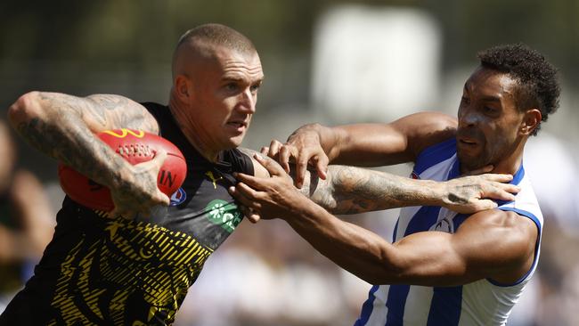 Dustin Martin looked ominous. Picture: Daniel Pockett/AFL Photos