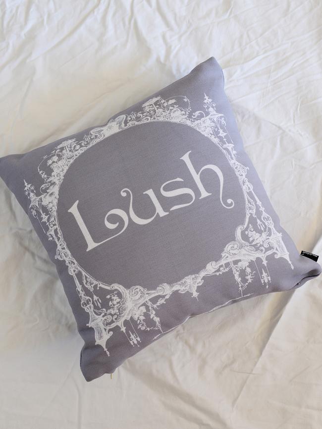 At Home page with Celebrity Chef Lyndey Milan. Lush Cushion.