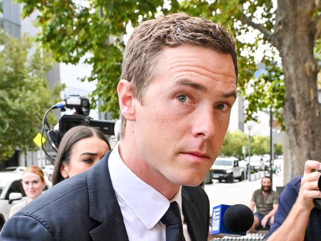 ADELAIDE, AUSTRALIA - NewsWire Photos, MARCH 13, 2024:  Cyclist Rohan Dennis arrives at the Adelaide Magistrates Court where he is facing charges over the death of his wife Melissa Hoskins. Picture: NCA NewsWire / Brenton Edwards