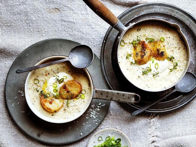 Garlic and parmesan potato soup.