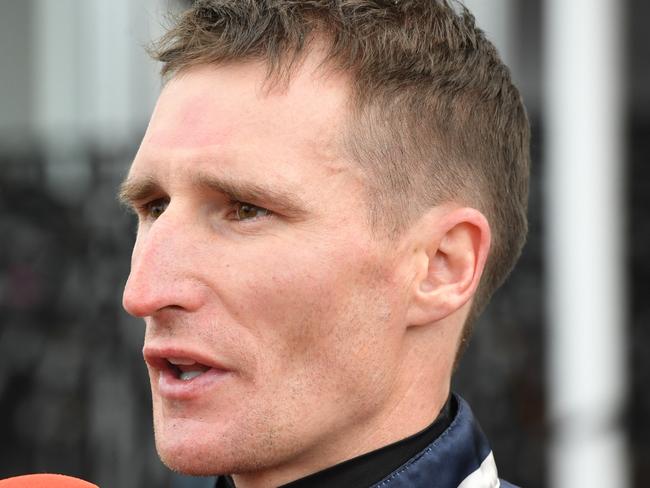 Daniel Stackhouse after winning the The Stud and Stable Staff Awards at Flemington Racecourse on January 13, 2024 in Flemington, Australia. (Photo by Brett Holburt/Racing Photos via Getty Images)