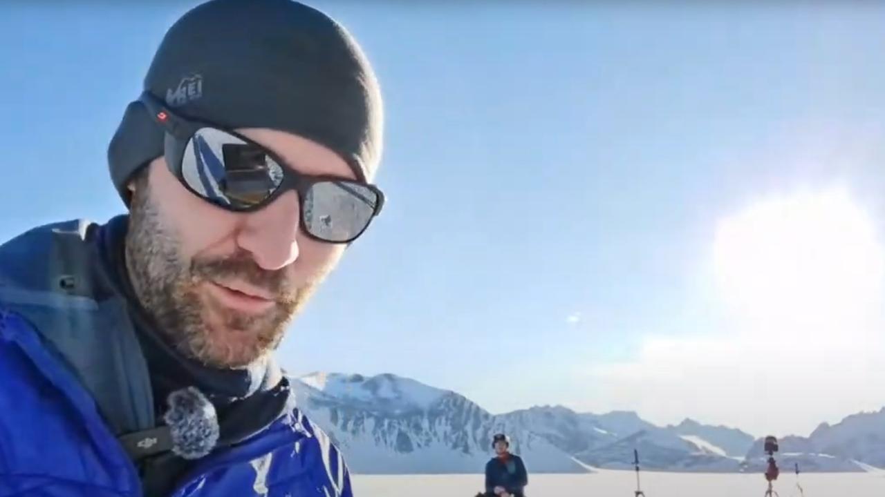 Pastor Will Duffy in Antarctica. Picture: YouTube