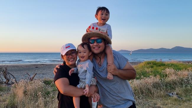 Neil Sebastian Bartolome Chua and his family on a holiday. Picture: supplied