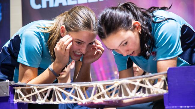 School students enjoying the University of Newcastle’s Science and Engineering Challenge.