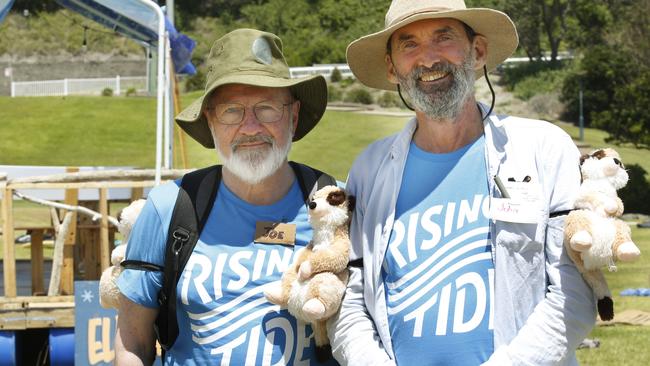 Joe Boin and John Weate were arrested over the weekend after their kayaks blocked port access to coal ships in Newcastle Harbour, but younger people are turning away from fringe movements. Picture: John Appleyard