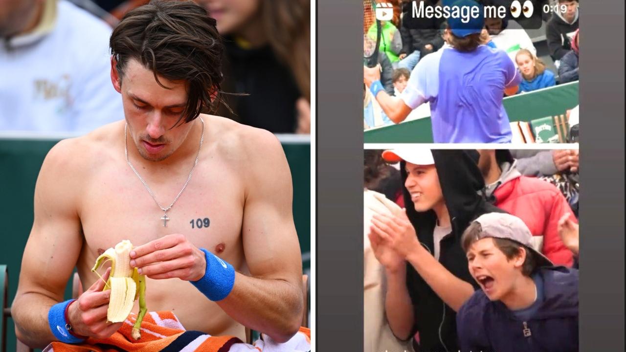 ‘Need you for the next round’: Extraordinary scenes with De Minaur and superfan goes viral