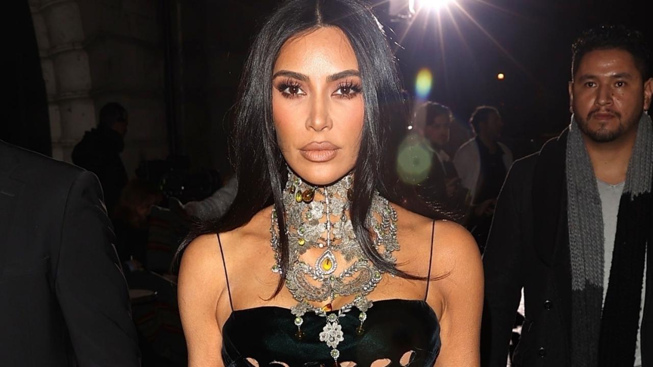 Kim Kardashian Models SKIMS' Most Glam Collab Yet — a Bedazzled