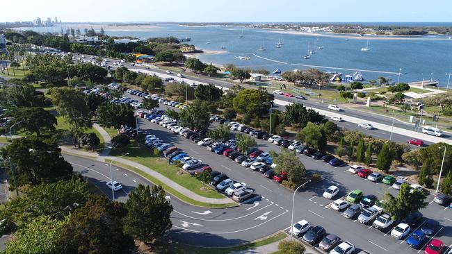 Aerial view of Carey Park at Southport, the site which remains a favourite for a new casino. Picture Glenn Hampson.