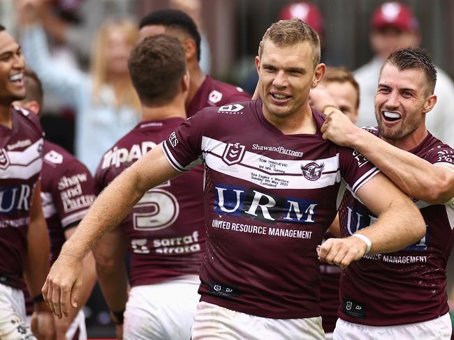 Manly legend Graham Eadie declares Tom Trbojevic on track to be the Sea Eagles’ greatest No.1. Photo: Cameron Spencer/Getty Images.