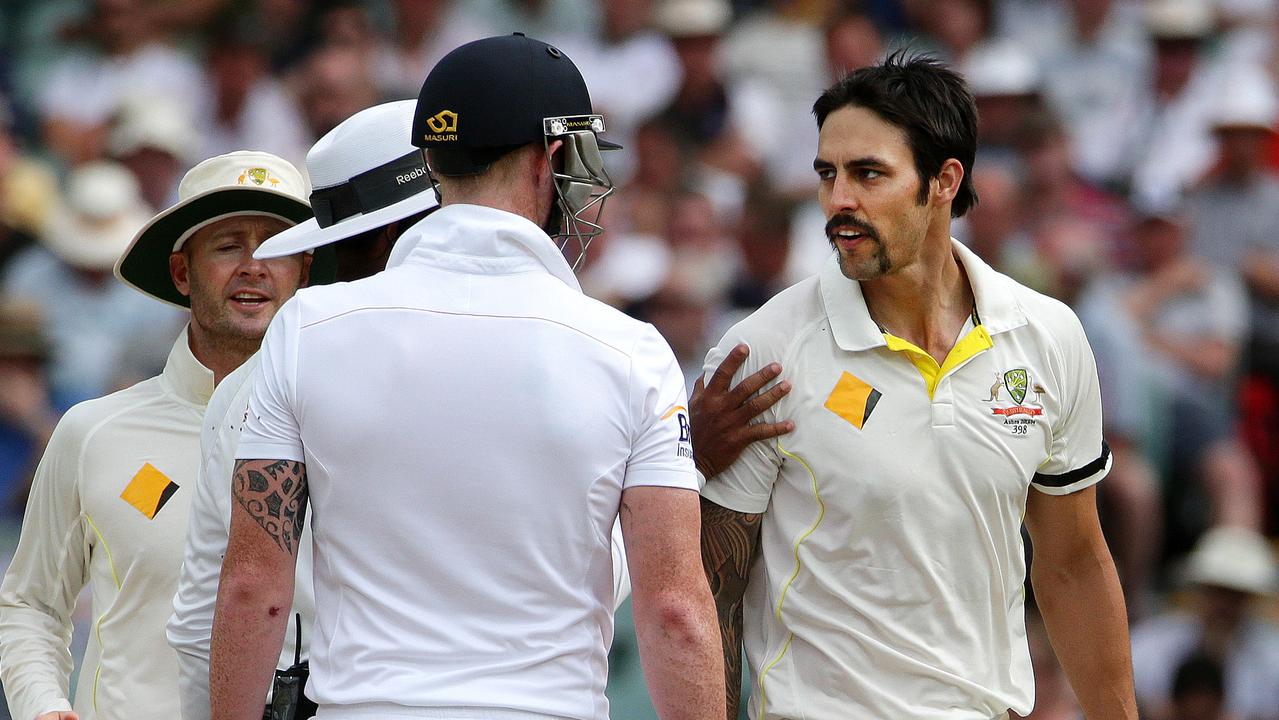 Mitchell Johnson took the chance to have another go at Ben Stokes.