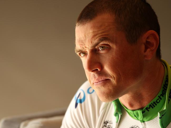 Cyclist Simon Gerrans is one of the contenders to win the Cadel Evans Race. Picture: Alison Wynd