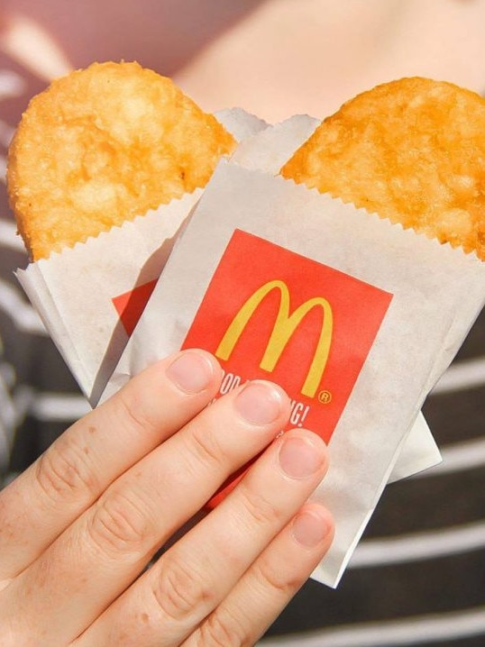 The Macca's Hash Brown has been crowned the 'most ordered' item of 2023. Picture: Supplied