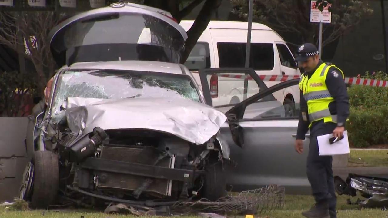 Police are investigating what caused the crash that left a man dead and another in hospital. Picture: 9News