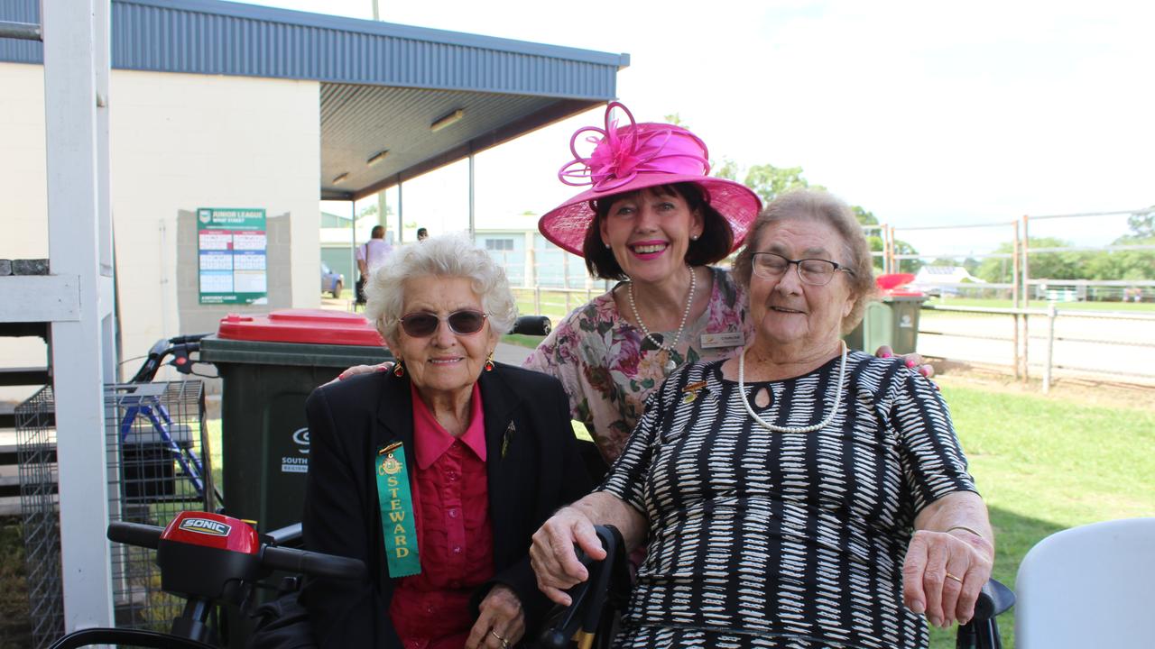 Murgon Show Life Members Enda O'Neill and Gladys Sippel with Deputy Mayor Kathy Duff at the Murgon Show. Photo: Laura Blackmore